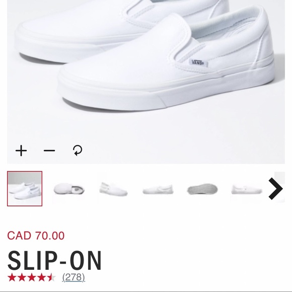 🌟SOLD - BRAND NEW SLIP-ON WHITE VANS IN BOX🌟 - Picture 7 of 7